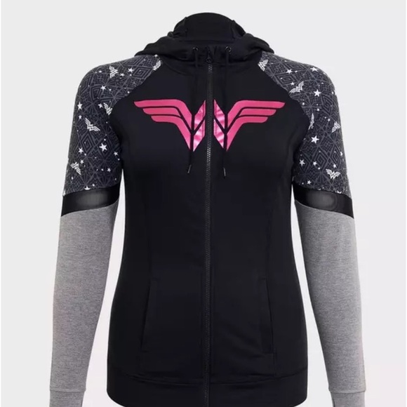 Breast Cancer Awareness - DC Comics Wonder Woman Active Hoodie - Picture 2 of 7